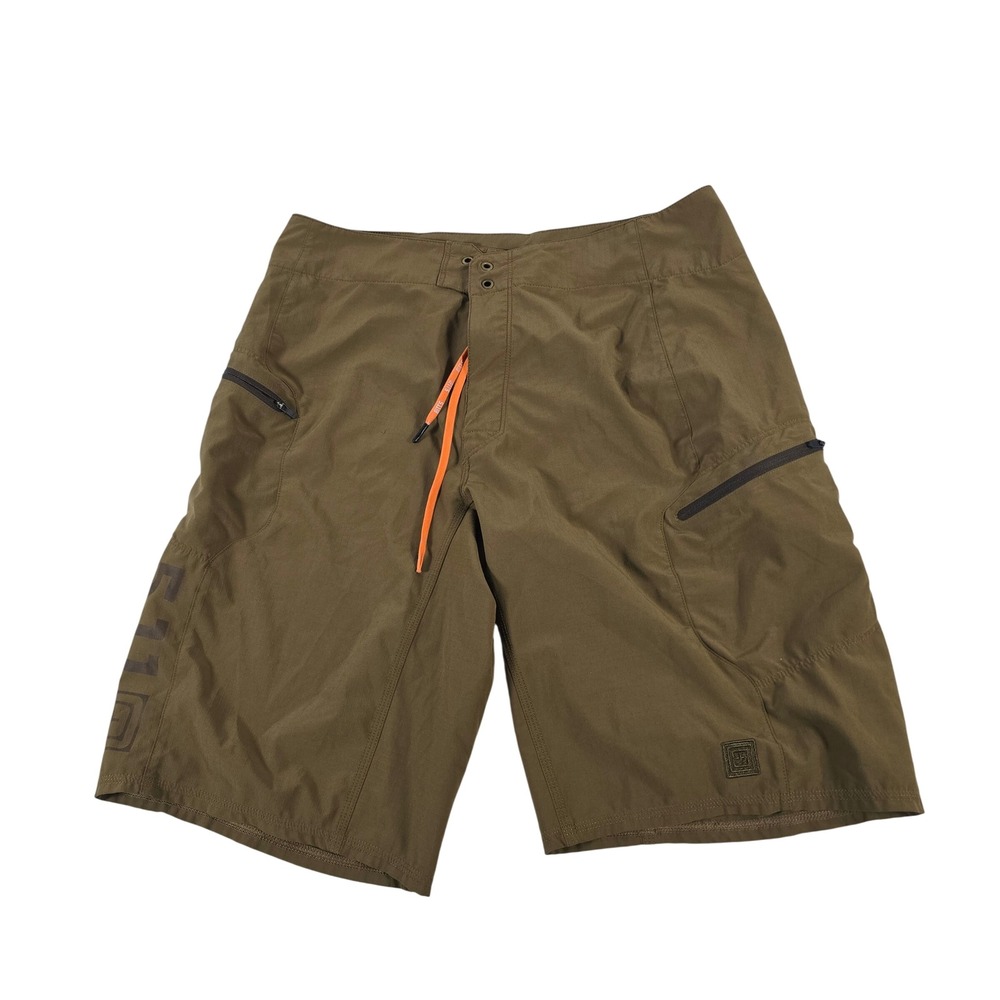 5.11‎ Tactical Men's Cargo Ripstop Shorts Tan Zip Pockets Drawstring Size 38